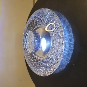 Orrefors Kostaboda Crystal Discus Votive Tealight Candle Holder